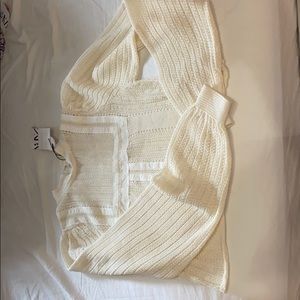 Zara cream sheer top